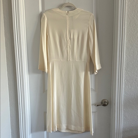 NWT Mansur Gavriel Brand Cream Long Sleeve Dress - Size EU 36/US 6 - Picture 12 of 14